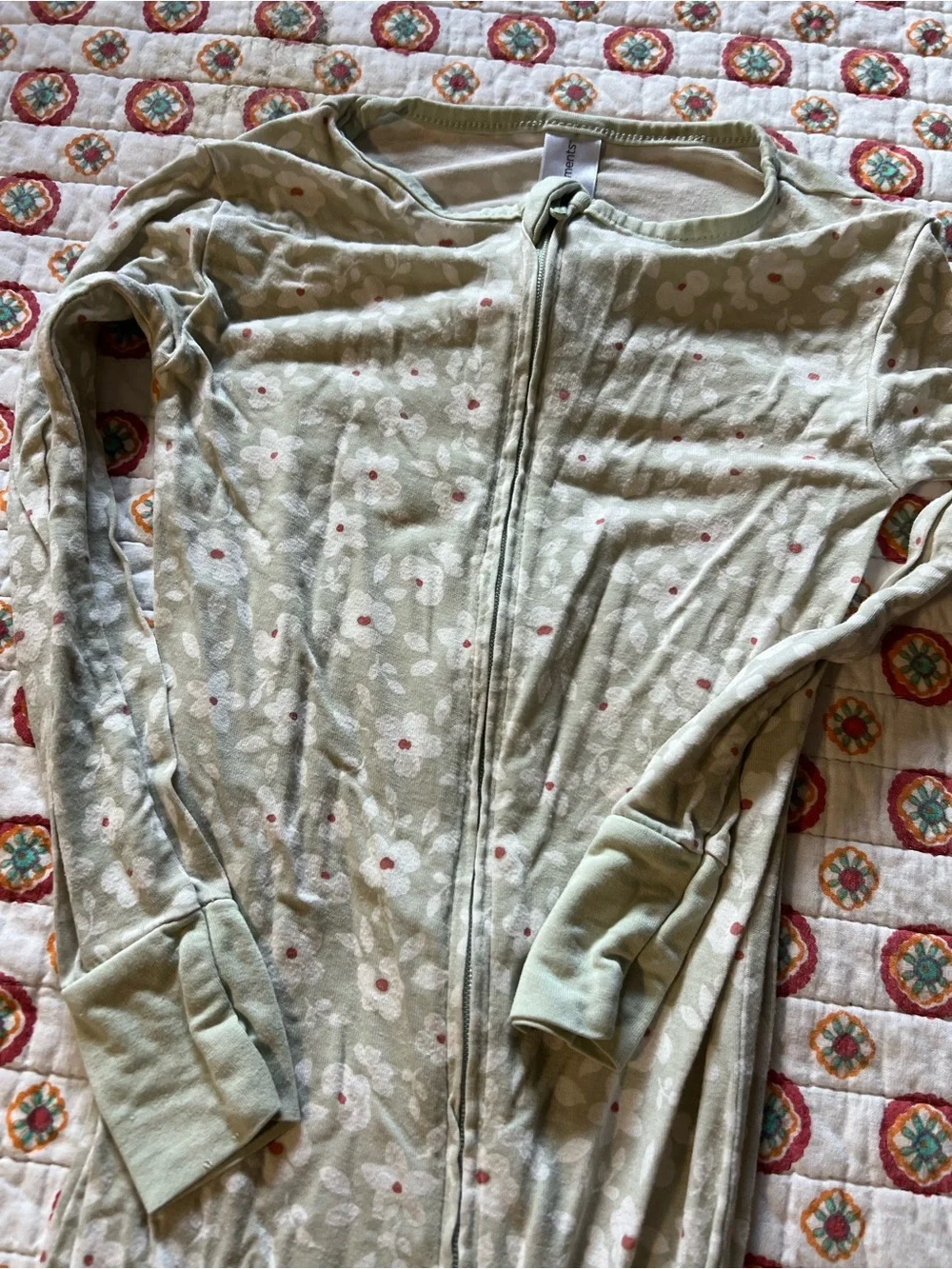 Modern Moments Viscose / Bamboo Floral Footless Zippie Pajama size 4T